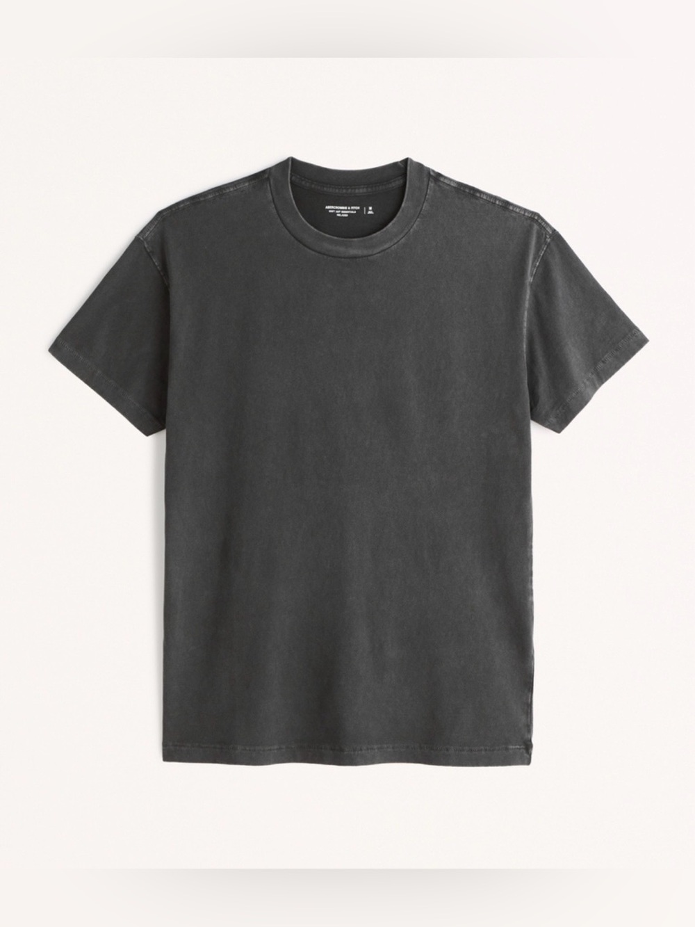 NWT Abercrombie & Fitch Size Small Soft A&F Essentials Relaxed Tee in Black Wash